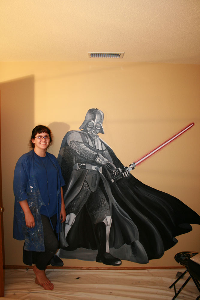 Hand Painted Darth Vader Children's Mural 